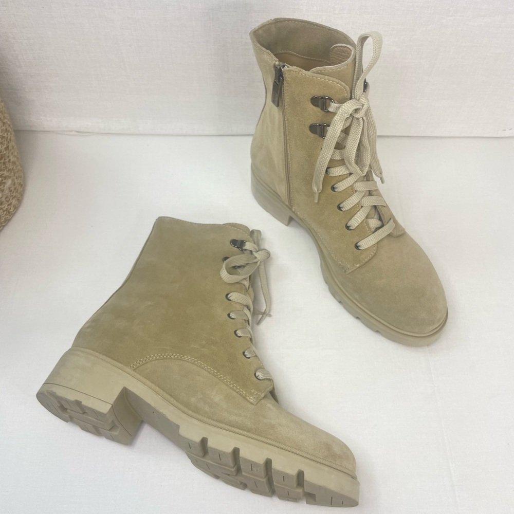 La Canadienne Women Sabel Waterproof
Suede Sand Combat Boots 6.5 M (D 460) - Picture 6 of 15